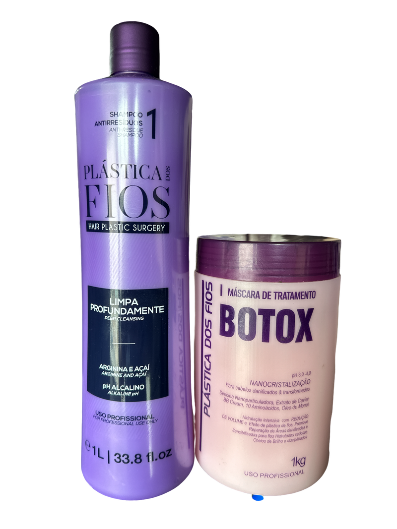 Kit de Botox Hidratante Y Shampoo  Plastica dos Fios