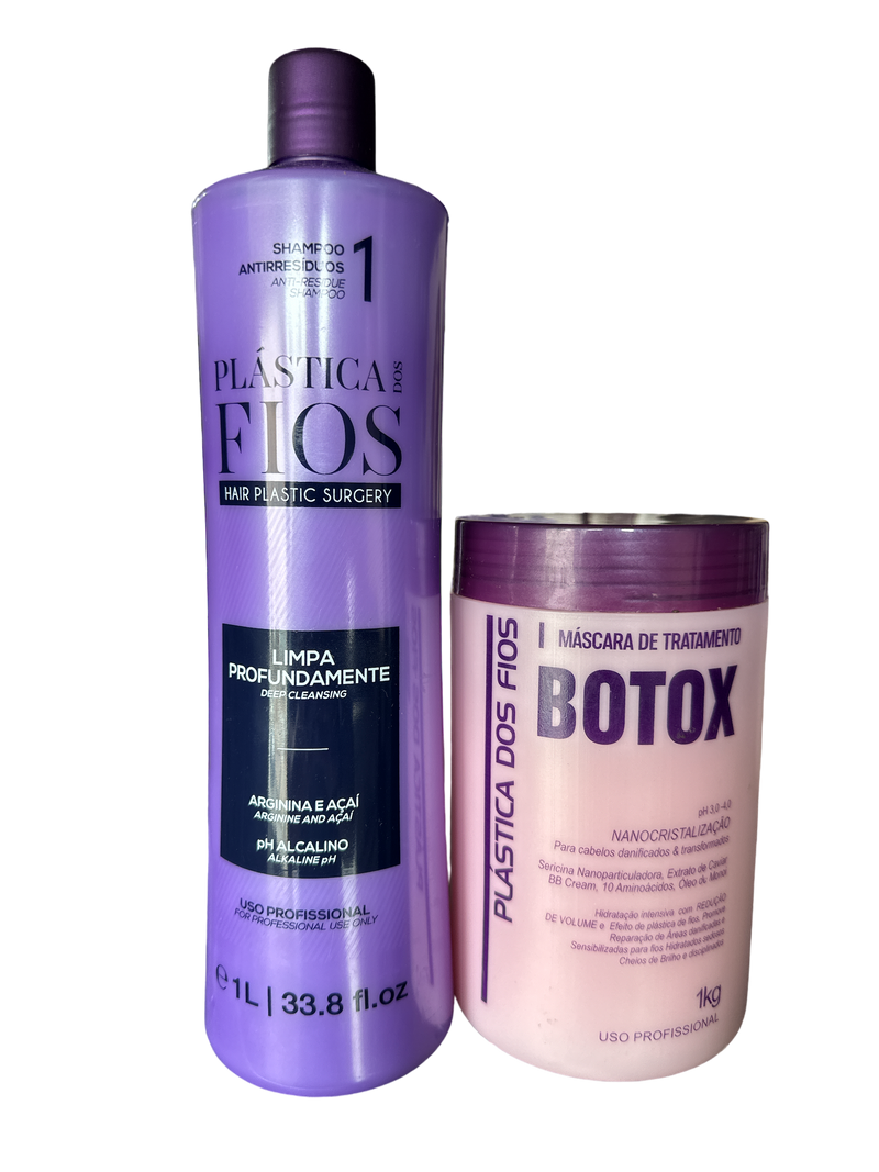 Kit de Botox Hidratante Y Shampoo  Plastica dos Fios