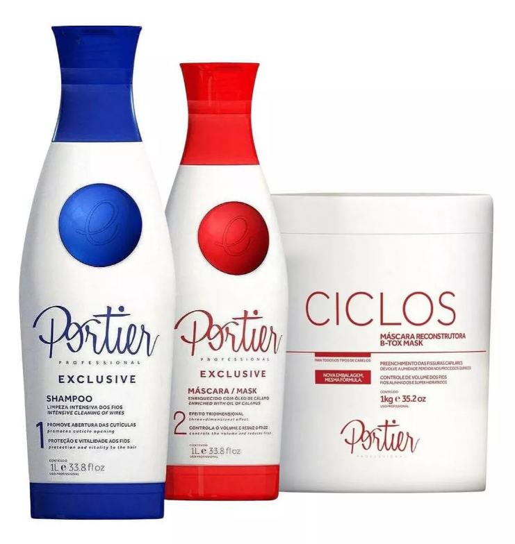 Ultimate Hair Perfection Kit. Portier Exclusive Straightening & Ciclos B-tox Reconstructive Mask Duo - Keratinbeauty