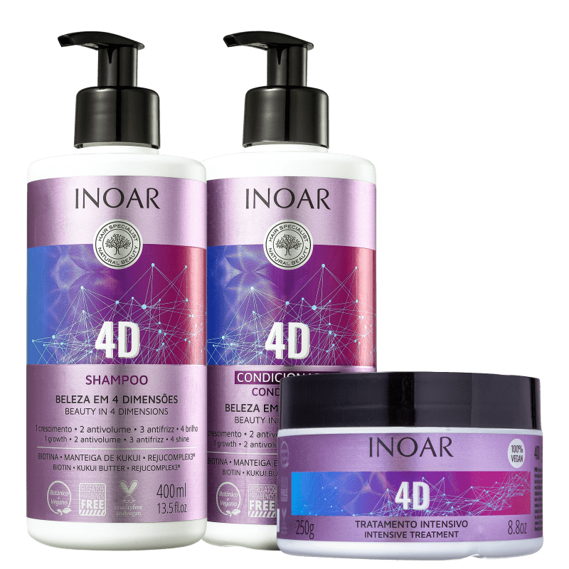 Inoar 4D Hair Care Hydration Kit - Keratinbeauty