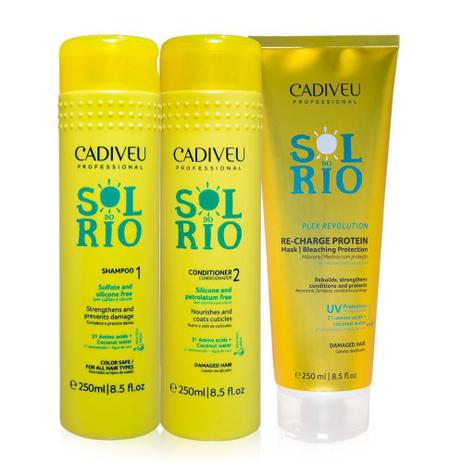 Kit Sol do Rio Re-Charge Protein Cadiveu (3 PRODUCTS) - Keratinbeauty