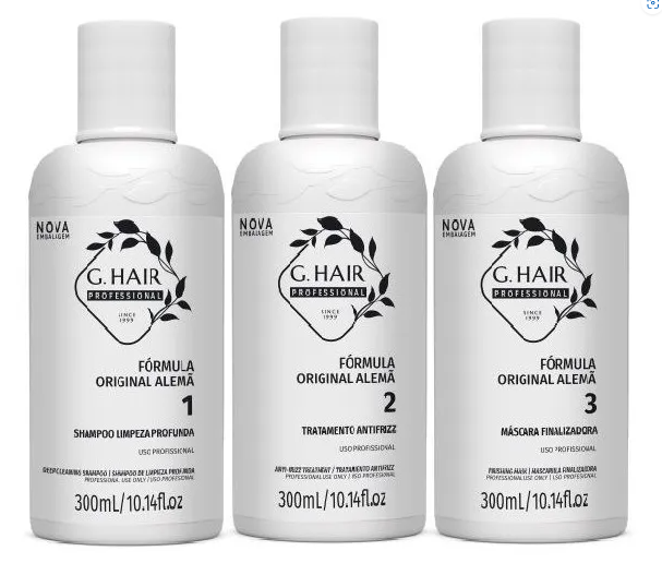 G HAIR GERMAN HAIR SMOOTHING KIT 3 x 250ml/8.5fl.oz. - Keratinbeauty