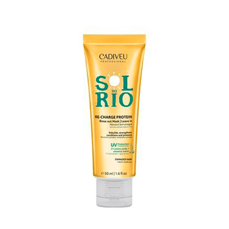 CADIVEU SOL DO RIO RE CHARGE PROTEIN UV PROTECTOR HAIR MASK 50ml/1,6fl.Oz - Keratinbeauty