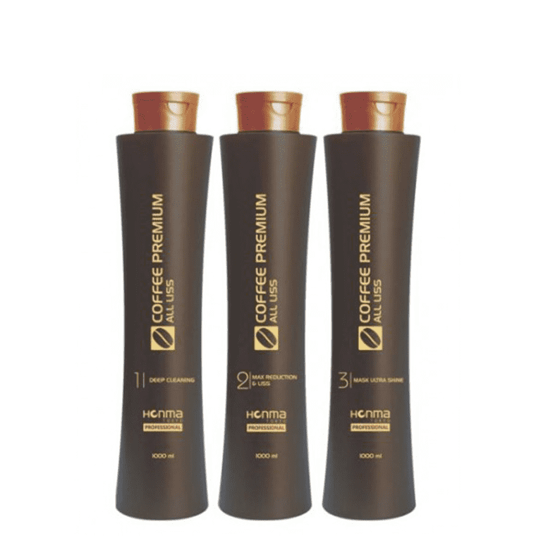 HONMA TOKYO COFFEE PREMIUM ALL LISS KIT DE ALISADO PARA EL PELO 3 X 1000ml / 34fl.oz. - Keratinbeauty