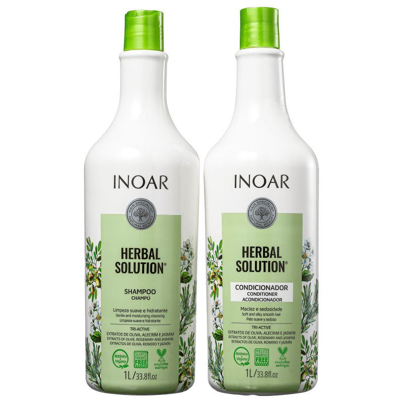 Inoar Herbal Solution Hair Hydration Kit  35fl.oz 1000ml - Keratinbeauty