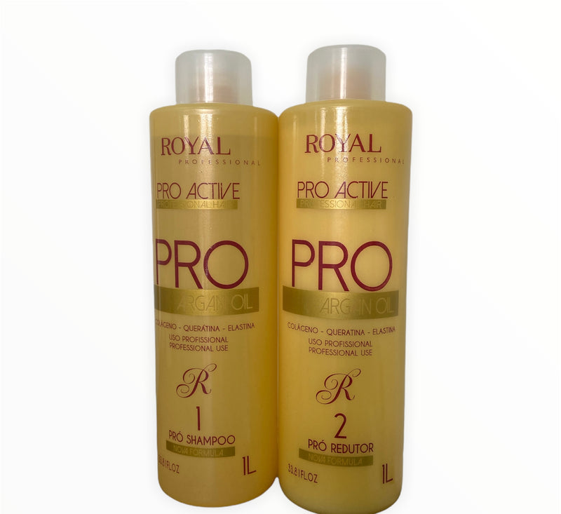 Pro Active Argan Oil Hair Straightener Kit 2x 1000ml - Keratinbeauty