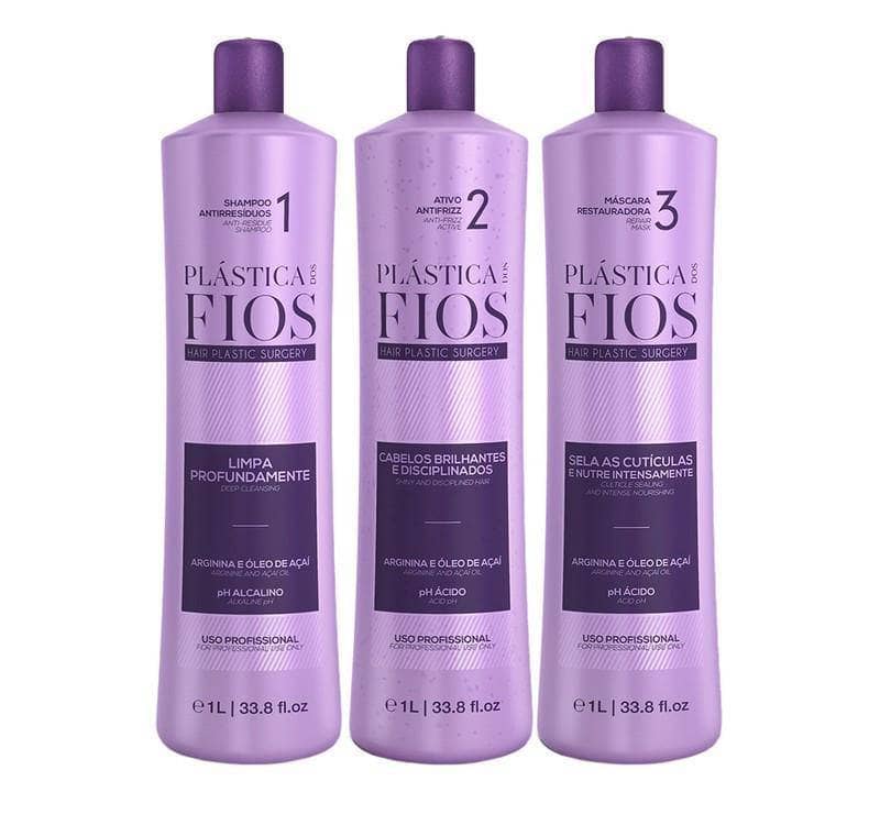 CADIVEU PLASTICA DOS FIOS TRATAMIENTO ALISSADO DE QUERATINA 3 X 1000ml (34oz) - Keratinbeauty