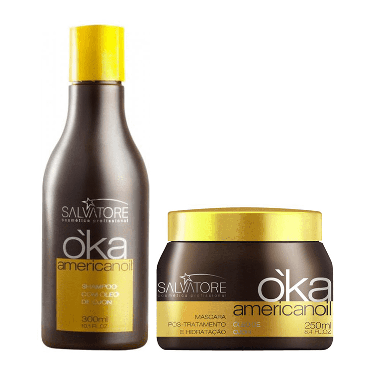 KIT DE TRATAMIENTO HIDRATANTE SALVATORE OKA AMERICANOIL 300ml / 10,13fl.oz. - Keratinbeauty