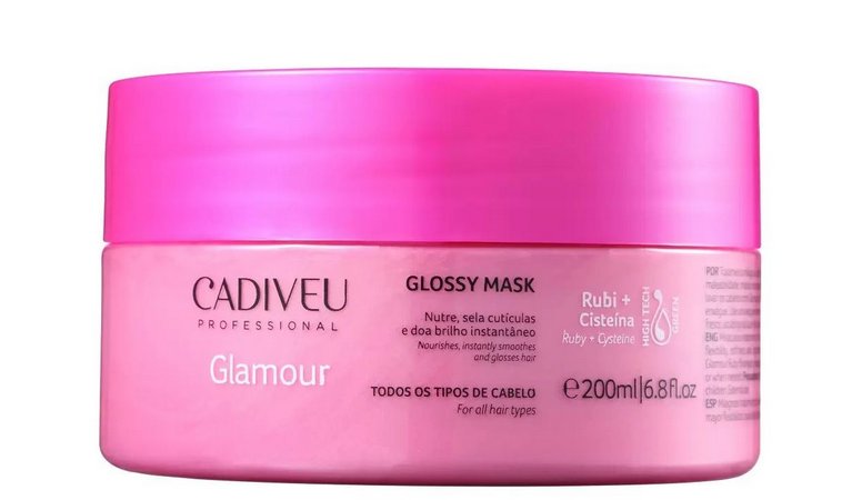 Cadiveu Professional Glamour Ruby Glossy Hair Mask 6.8floz 200ml - Keratinbeauty