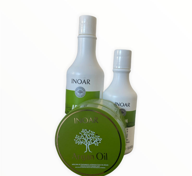 Inoar Argan Smooth and Silky Hair Vegan Kit - Keratinbeauty