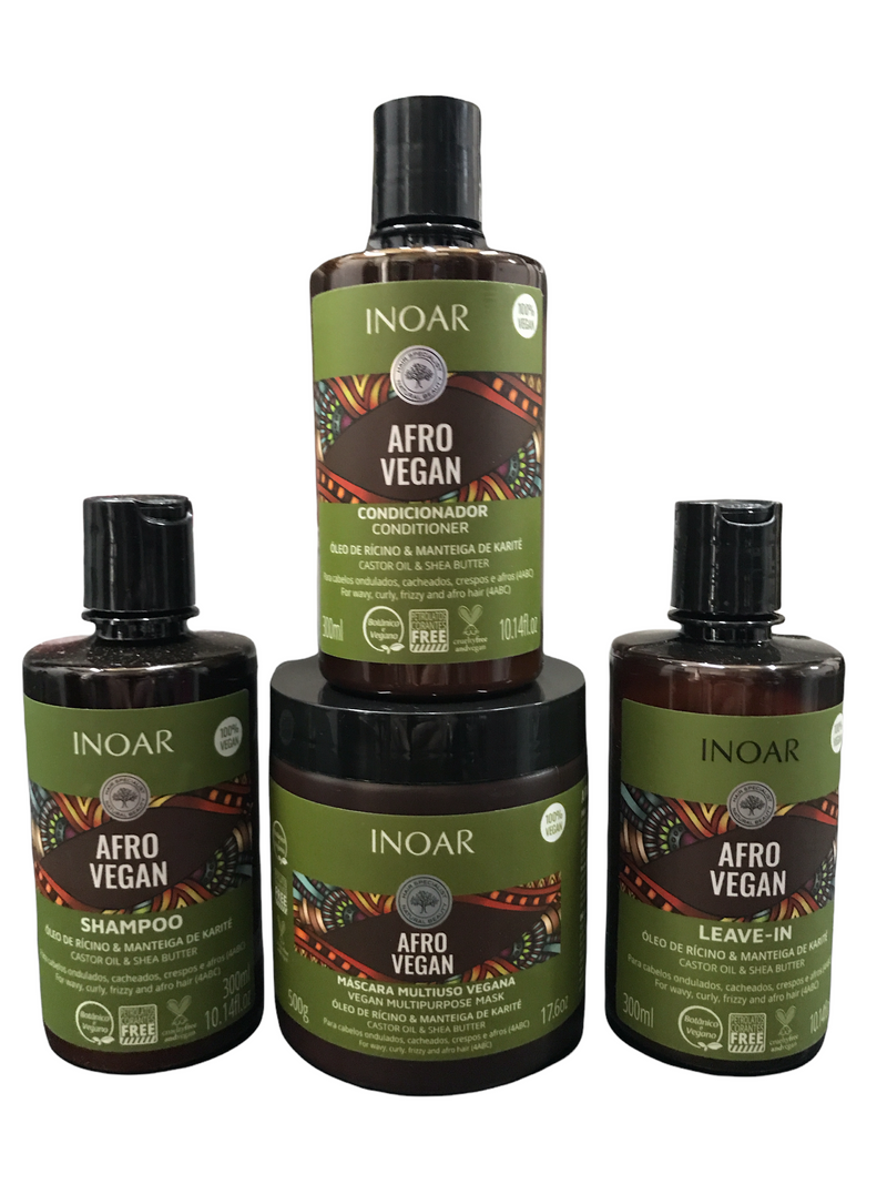 Inoar Afro Vegan Complete Hair Hydrating Kit - Keratinbeauty