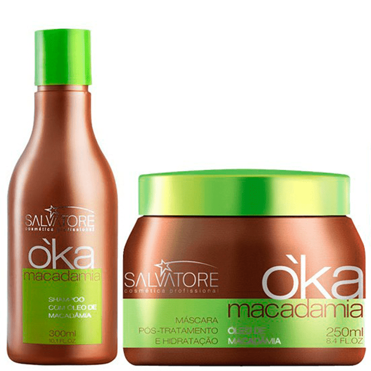 SALVATORE OKA MACADAMIA Y OJON HAIR HYDRATING TRATAMIENTO KIT 300ml / 10,13fl.oz. - Keratinbeauty