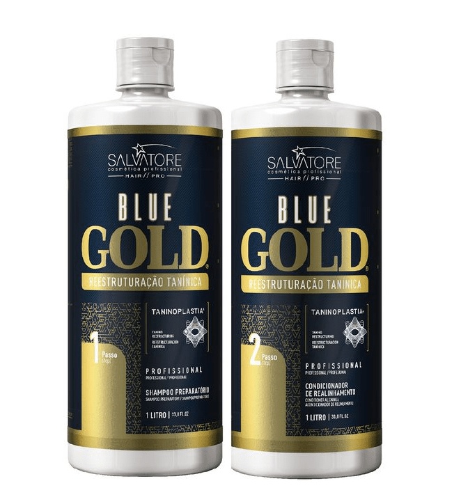 SALVATORE BLUE GOLD TRATTAMENTO DEI TANINOPLASTIA PER CAPELLI 1000ml / 33Oz. - Keratinbeauty